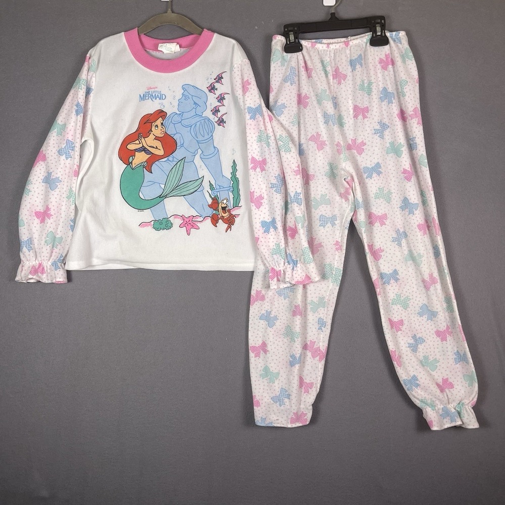 VINTAGE 1990s DISNEY THE LITTLE MERMAID ARIEL PAJAMA SET SIZE 8
